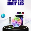 HERŞEYTREND Bluetooth Kontrollü Smart Şerit Led 10M Sese Duyarlı RGB Aydınlatma