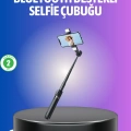 HERŞEYTREND Bluetooth Selfie Çubuğu – Uzaktan Kumandalı