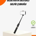 HERŞEYTREND Bluetooth’lu Işıklı Selfie Çubuğu – Katlanabilir, 130 cm