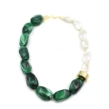 HERŞEYTREND Boncuklu İnci Kolye - Yeşil