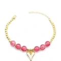 HERŞEYTREND Boncuklu Kalp Bileklik - Pembe
