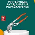 HERŞEYTREND Çelik Alaşımlı Ayarlı Papağan Pense Yalıtımlı Sap