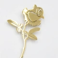 HERŞEYTREND Çelik Gül Broş - Altın