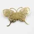 HERŞEYTREND Çelik Kelebek Broş - Altın