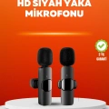 HERŞEYTREND Çift Mikrofonlu Kablosuz Kayıt Seti iPhone Uyumlu Mini Mikrofon