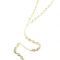 HERŞEYTREND Damla Taşlı Y Kolye - Altın