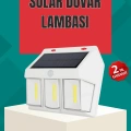 HERŞEYTREND Dış Mekan Solar Duvar Lambası – 120° Hareket Algılama, 3 Işık Modu