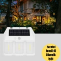 HERŞEYTREND Dış Mekan Solar Duvar Lambası – 120° Hareket Algılama, 3 Işık Modu