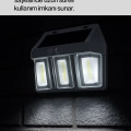 HERŞEYTREND Dış Mekan Solar Duvar Lambası – 120° Hareket Algılama, 3 Işık Modu