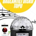 HERŞEYTREND Disko Topu Renkli Işıklı Lazer Parti Bluetooth Bağlantılı Led Küre