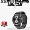 HERŞEYTREND Erkeklere Özel Akıllı Saat Çelik Kordon Bluetooth Bağlantılı İOS ve Android Uyumlu