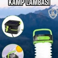 HERŞEYTREND Güneş Enerjili Led Lamba Kamp Lambası Katlanabilir Lamba USB Şarjlı