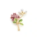 HERŞEYTREND İncili Çiçek Broş - Lila