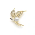 HERŞEYTREND İncili Yaprak Broş - Altın