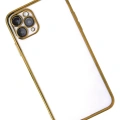 LitaeTrend iPhone 11 Pro Max Kılıf Lensli Silikon - Gold