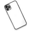 LitaeTrend iPhone 11 Pro Max Kılıf Lensli Silikon - Gümüş