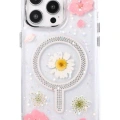 LitaeTrend iPhone 14 Pro Max Flower Magsafe Kapak - Pembe