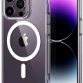 HERŞEYTREND Iphone 14 Pro Max Kılıf Kamera Lens Korumalı Magsafe Destekli Şeffaf Darbe Emici Sert Kapak