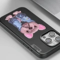 LitaeTrend iPhone 15 Pro Cute Desenli Kapak - Siyah