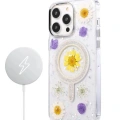 LitaeTrend iPhone 15 Pro Max Flower Magsafe Kapak - Sarı