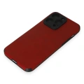 LitaeTrend iPhone 15 Pro Max Kılıf Loop Deri Silikon - Kırmızı