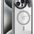 LitaeTrend iPhone 15 Pro Max Kılıf Teleskop Lens Magsafe Silikon Kapak - Titan Gri
