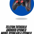 HERŞEYTREND Joystik Gamepad Bluetooth Telefon Tutucu Oyun Kolu Telefon Android Uyumlu