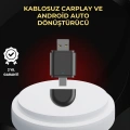 HERŞEYTREND Kablosuz CarPlay ve Android Auto Dönüştürücü – USB-A & Type-C Girişli Akıllı Adaptör