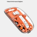 HERŞEYTREND Kablosuz Çift Modlu Mouse – Bluetooth 5.0 + 2.4GHz