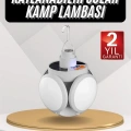 HERŞEYTREND Kamp Lambası Güneş Enerjili Solar 5 Kanatlı Katlanır Lamba Karavan