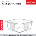 HERŞEYTREND Kare Şeffaf Badya 1 Adet 3 No Royaleks-E166