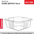 HERŞEYTREND Kare Şeffaf Badya 1 Adet 4 No Royaleks-E167