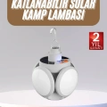 HERŞEYTREND Katlanabilir Askılı Kamp Lambası 5 Kanatlı Pratik Güneş Enerjili