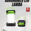 HERŞEYTREND Katlanabilir Kamp Lambası Akordiyon Lamba Şarjlı 3 Kademeli Solar