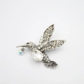 HERŞEYTREND Kuş Broş - Gümüş