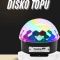 HERŞEYTREND Led Işık Disko Topu Bluetooth Hoparlörlü USB Müzik Çalar Kumandalı