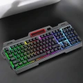 HERŞEYTREND Led Işıklı Oyuncu Klavye Usb Girişli RGB Işıklı Q Klavye Mouse Hediyeli