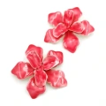 HERŞEYTREND Metal Çiçek Küpe - Pembe