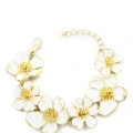HERŞEYTREND Mineli Çiçek Bileklik - Krem