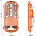 HERŞEYTREND Mouse Fare Kablosuz Mouse Fare Şarjlı Bluetooth Sessiz 5 Tuşlu Şeffaf