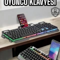 HERŞEYTREND Oyuncu Klavyesi Q Klavye RGB Işıklı Mouse Hediyeli