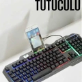 HERŞEYTREND Oyuncu Klavyesi Q Klavye RGB Işıklı Mouse Hediyeli