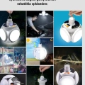 HERŞEYTREND Pratik Katlanabilir Solar LED Aydınlatma Lambası