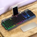 HERŞEYTREND Q Klavye RGB Işıklı Klavye Ve Mouse Seti Kablolu Mouse Hediyeliş