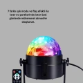 HERŞEYTREND RGB LED Disko Küresi 7 Modlu Uzaktan Kumandalı