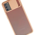 LitaeTrend Samsung Galaxy A02S Kılıf Palm Buzlu Kamera Sürgülü Silikon - Pembe