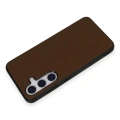 LitaeTrend Samsung Galaxy S24 Kılıf Taft Kapak - Kahverengi
