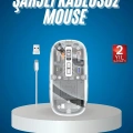 HERŞEYTREND Sessiz Tıklama Çift Modlu Bluetooth Ve Alıcı Şeffaf Mouse Fare