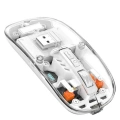 HERŞEYTREND Sessiz Tıklama Çift Modlu Bluetooth Ve Alıcı Şeffaf Mouse Fare