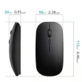 HERŞEYTREND Siyah Wireless Kablosuz Sessiz Mouse Bluetooth Bağlantılı